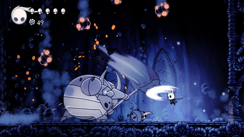 Hollow knight gameplay fighting screenshot