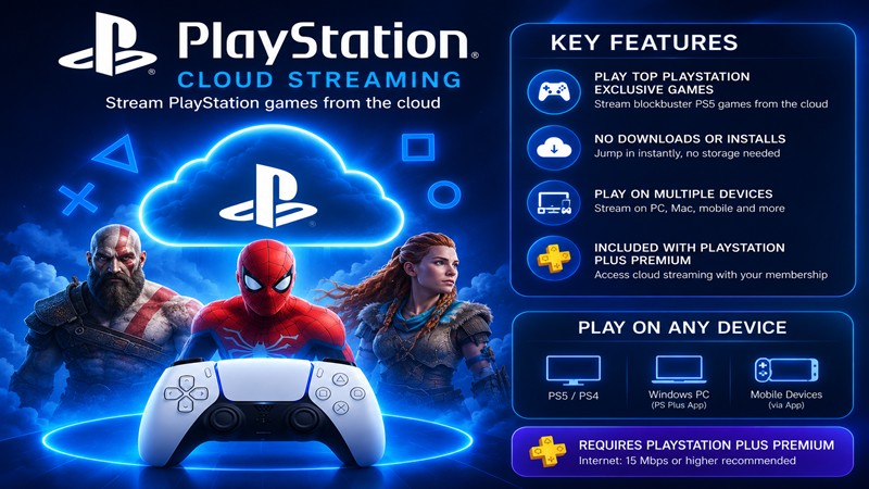 PlayStation Cloud gaming image