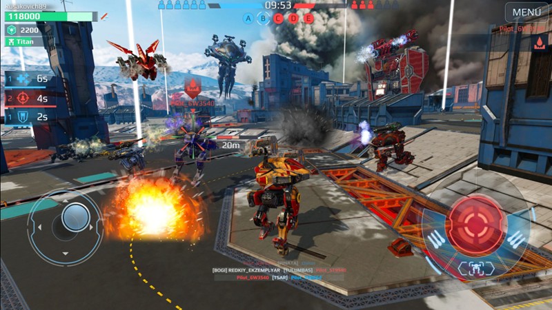 War robots mobile gameplay screenshot